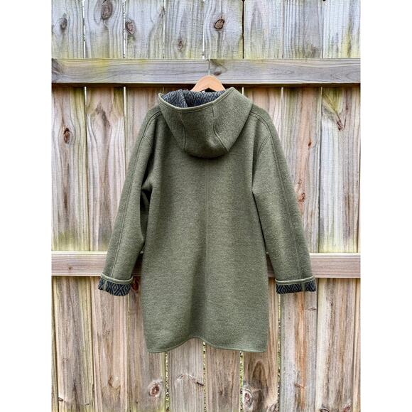 L.L. Bean Forest Green Hooded Utility Jacket - Picture 8 of 10